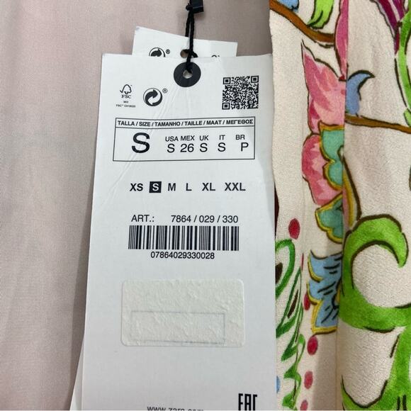 New Zara Blogger Favorite Belted Floral Printed Kimono Size Small - Picture 14 of 16